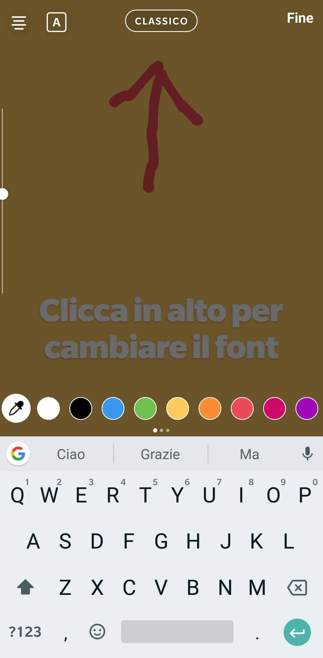 cambiare font instagram