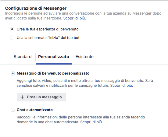 Facebook_Chatfuel_ManyChat_Crea_messaggio_personalizzato_FB