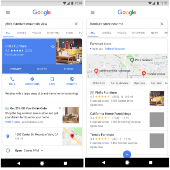 Google-Ads local search