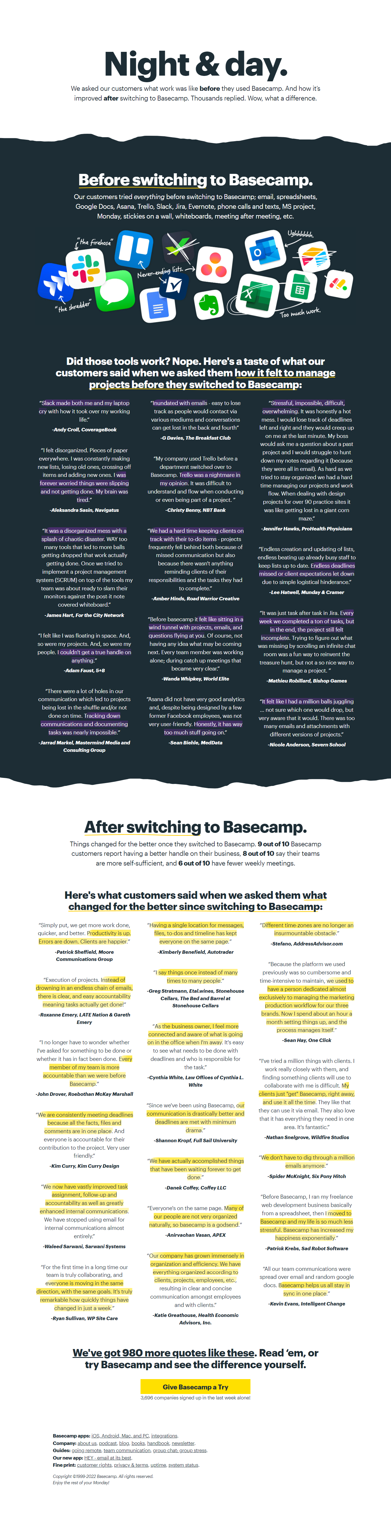 Analisi di una Landing milionaria: come Basecamp alza il conversion rate delle sue pagine 24