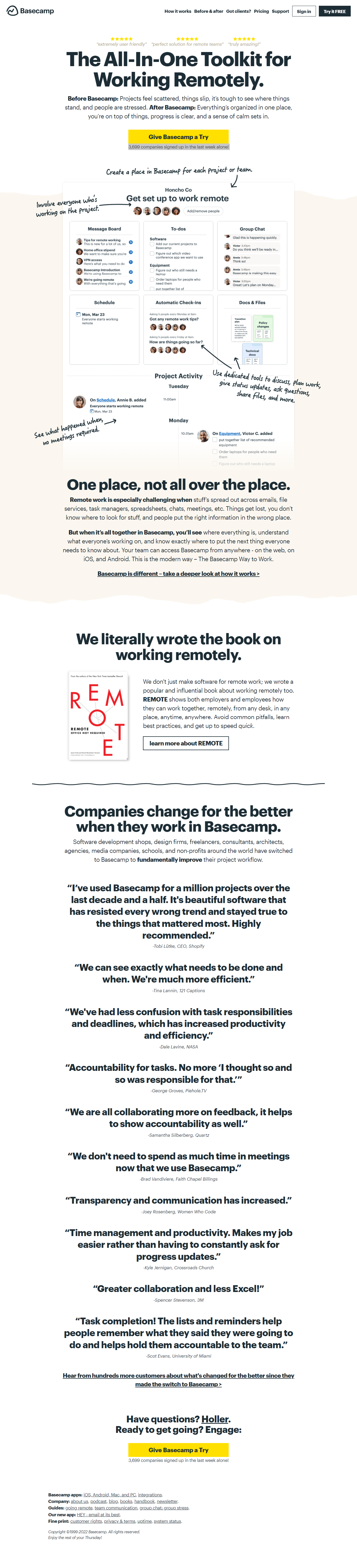 Analisi di una Landing milionaria: come Basecamp alza il conversion rate delle sue pagine 1